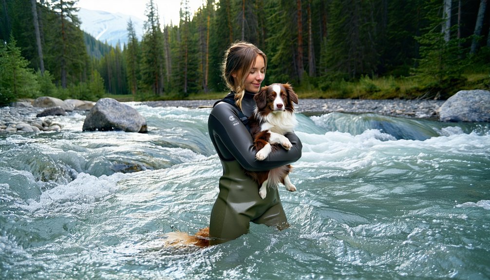 carry dog in cold water