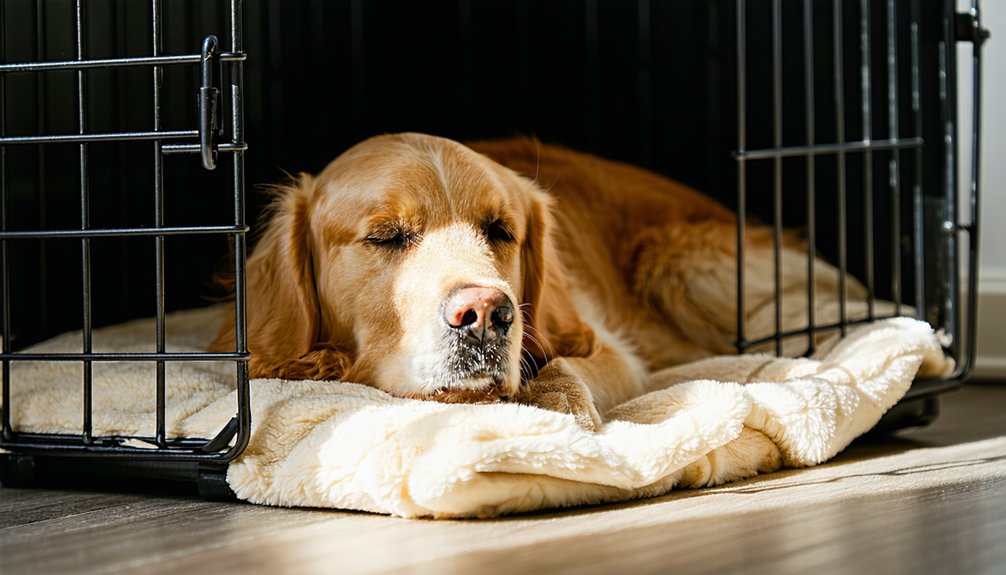 closed door crate calm training