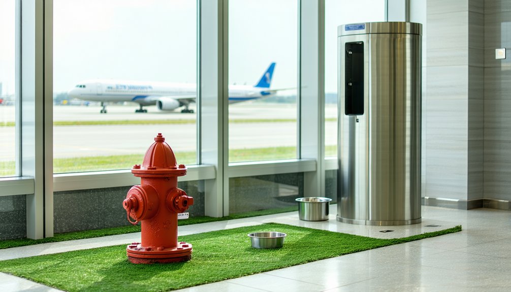 designated airport pet relief areas