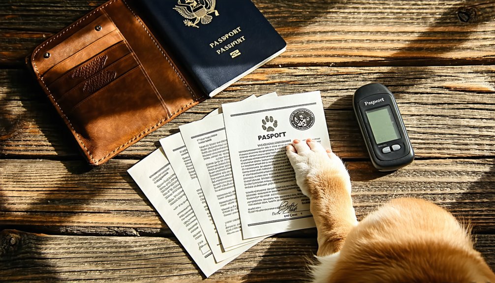 dog travel microchip paperwork