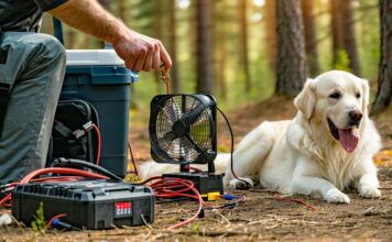 Setting Up Dual-Battery Power for a Dog’s Cooling Fan in Off-Grid Camping dual battery cooling fan setup
