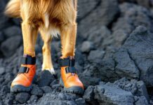 Dog Boots That Actually Stay On Over Sharp Volcanic Rock non slip boots for volcanic rock