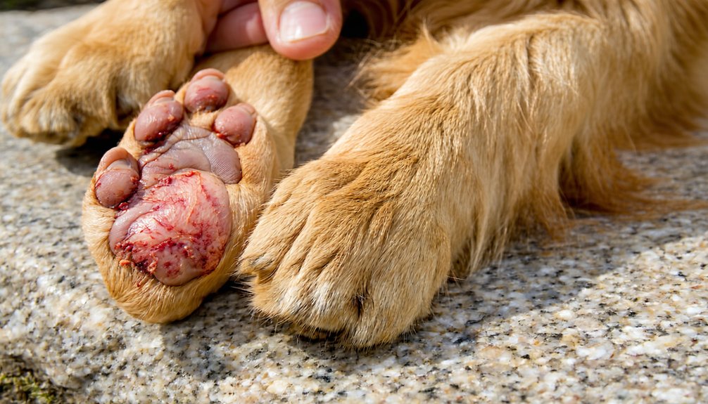 paw pad burn healing timeline