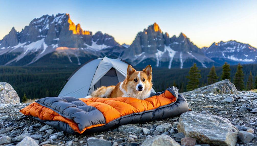 wind insulated above treeline dog setup