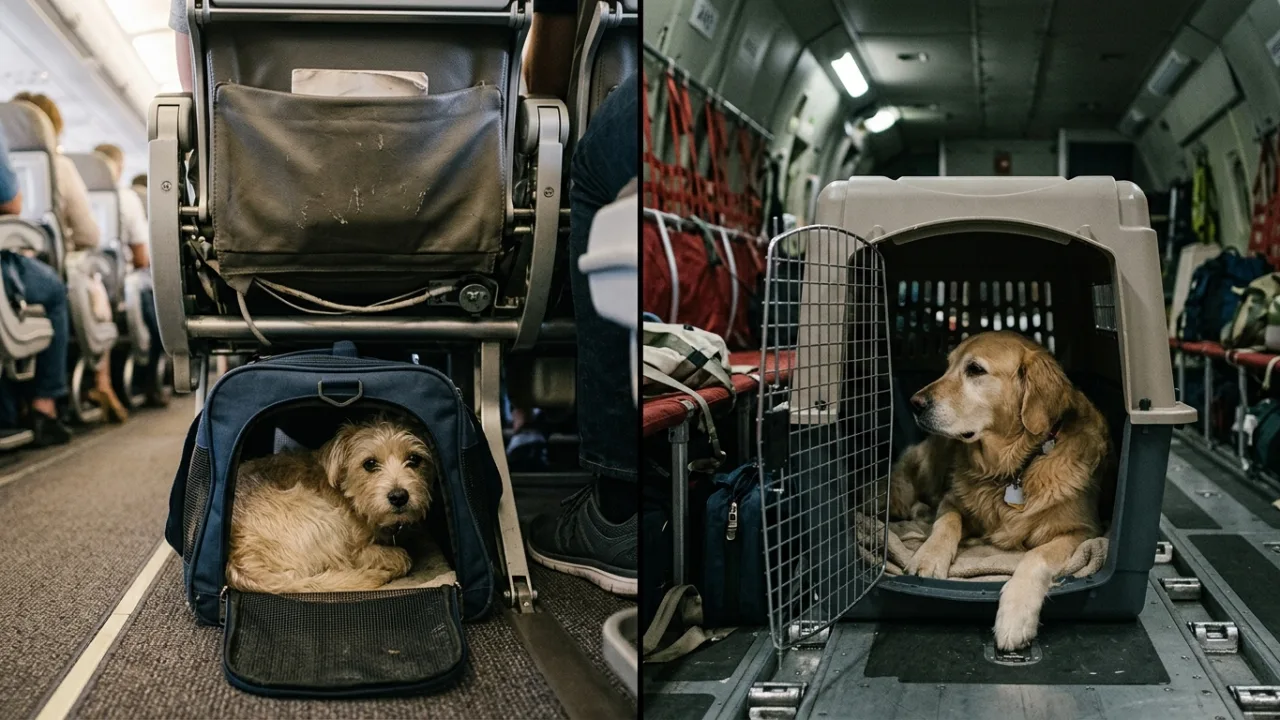 In-cabin vs cargo comparison — How Much Does It Cost to Fly a Dog? Full 2025-2026 Price Breakdown