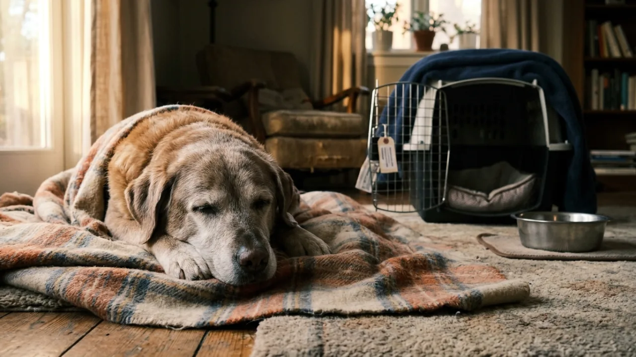 Post-flight recovery care image — Flying with a Senior Dog: Extra Precautions Airlines Don't Tell You About