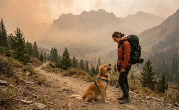 Wildfire Smoke and Hiking: AQI Thresholds for Turning Back With a Dog Featured/hero image — Wildfire Smoke and Hiking: AQI Thresholds for Turning Back With a Dog