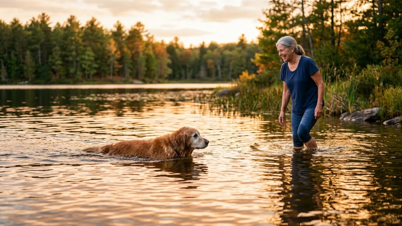 Illustrating low-impact alternatives and emotional reframing — When to Retire a Senior Trail Dog: Honest Signs It's Time to S