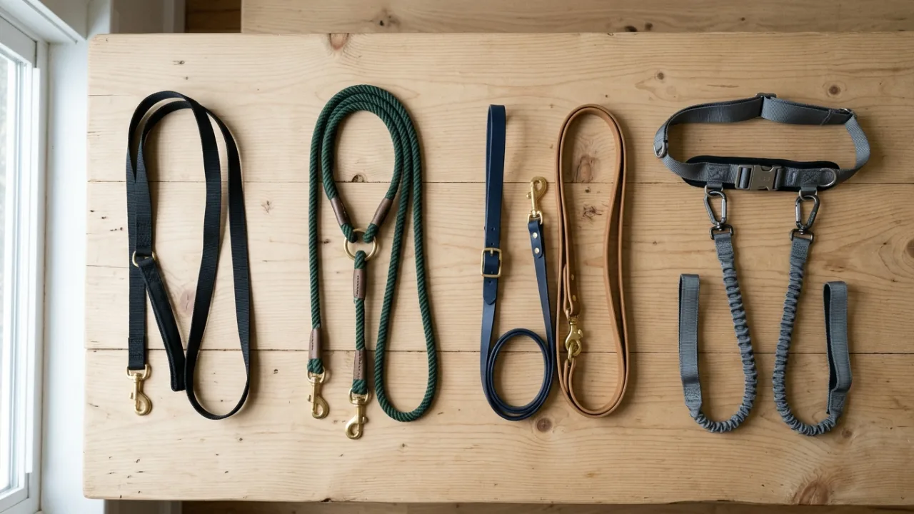 Leash system comparison illustration — Multi-Dog Pack Hiking: How to Manage Two or More Dogs on the Same Trail