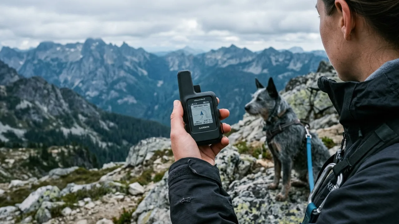 Reading location on device — Satellite Communicators for Dog Medical Emergencies Off-Grid: A Real-World Garmin inReach Guide