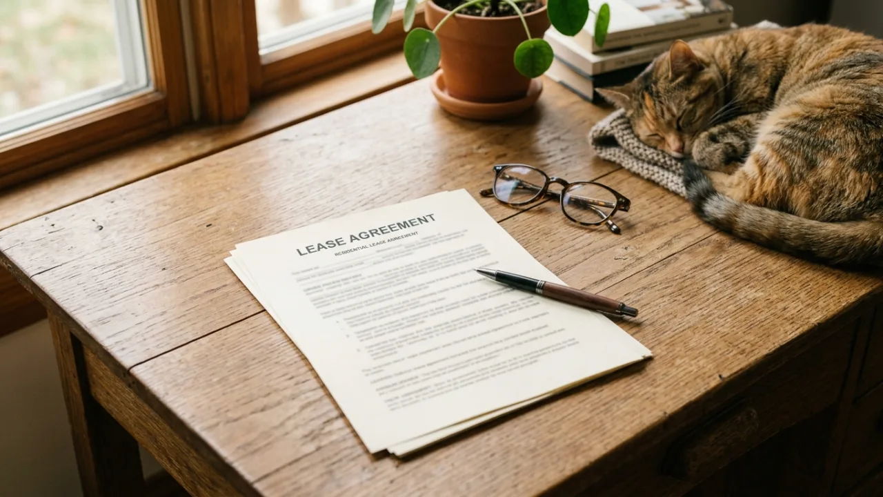 Section image - long-term rental lease signing — Pet Deposits and Rental Law While Traveling: Airbnb, Long-Term Rentals, and