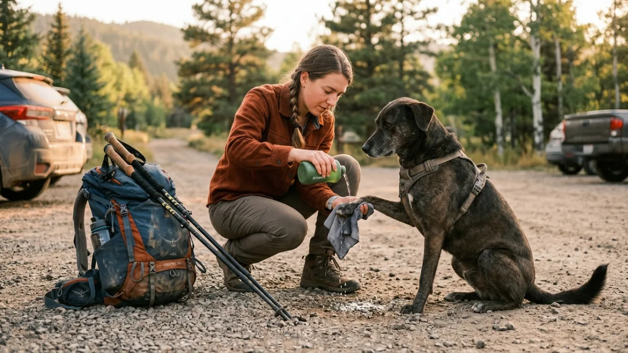 Section image - post-hike recovery and paw care — Wildfire Smoke and Hiking: AQI Thresholds for Turning Back With a Dog