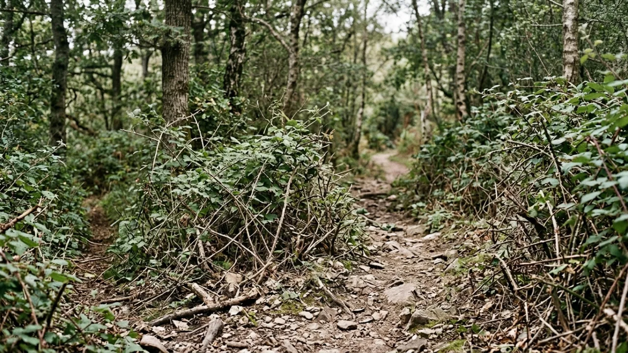 Section image - terrain hazard illustration — Off-Trail Bushwhacking: Paw and Eye Protection When There's No Trail at All
